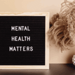 A sign with the words "Mental Health Matters."